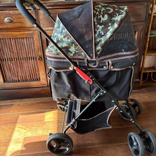 ペットカート中型犬 小型犬 ペットバギー 犬 猫 動物 ペット用品 【カモフラ】