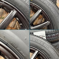 ⑥155/65R14新品タイヤ4本と中古美品ホイールとナット付きの画像