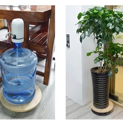 (未使用品) ミニ台車 静音キャスター付き、木製平台車小型台車の画像