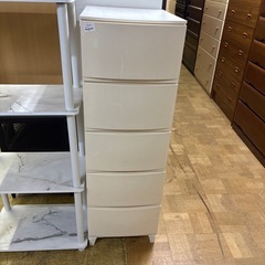 【ジャングル深井店】5段プラケース ホワイト収納家具 堺市 深井【FU141】の画像