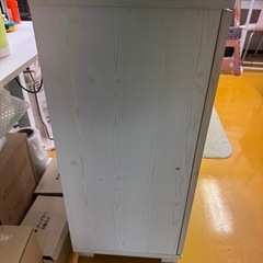 【ナチュラル木目調 ガラス扉キャビネット】の画像