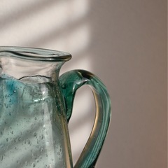 ガラス製　水差し ピッチャー 花入 花瓶　の画像