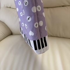 入園入学習い事 お手さげ トートバッグ レッスンバッグ ピアノ楽器柄の画像