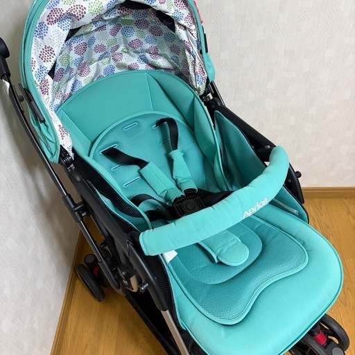 美品Apricaアップリカベビーカー　オプティアグリーン