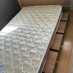 ロウヤ　LOWYA  ベッド　すのこ　フレーム　マットレス　美品　の画像