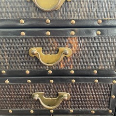 引き出し棚 籐家具 ラタン アンティークの画像