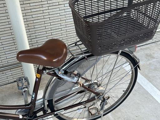 2/21または2/23配送　ブリヂストン 3段変速 自転車 かごつきカゴ付き