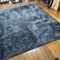 高級感あるラグカーペット【ラメ入りダークグレー】の画像