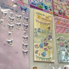 シール　サンリオ　クロミ　ぷっくり　ポケモンの画像