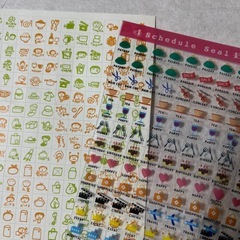 スケジュール用シールの画像