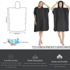 【売ります】サウナポンチョ　ビーチ　プール　着替えポンチョの画像