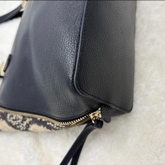 FURLA フルラ トートバッグ  サイドジップ パイソン レザー シボ革 の画像