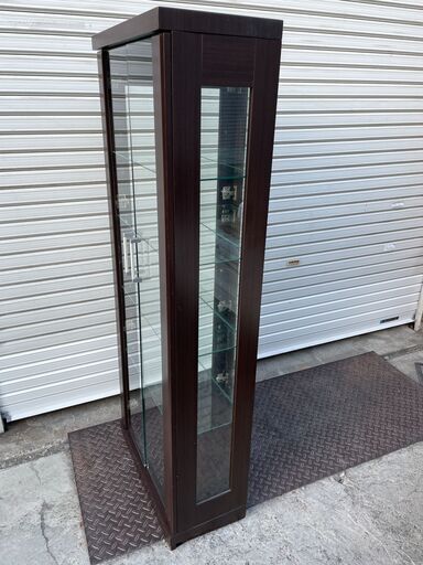 ★状態〇★ コレクション ボード ディスプレイ ラック H160xW62xD30cm 鏡 張 3面 ガラス ケース kagu-260218-01 ☆状態〇☆ コレクション ボード ディスプレイ ラック H160xW62xD30cm