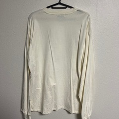 白　ロングTシャツ プリントの画像