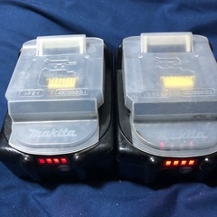 ①マキタ18v純正バッテリーBL1860B、中古美品、２個の画像