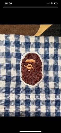 A BATHING APE 1stカモ マルチパターン 長袖シャツ 金タグビンテージ XL