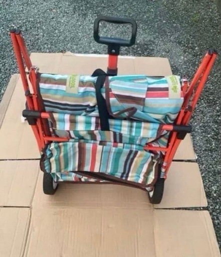 美品　
アウトドア　ロゴス　ストライプ キャリーワゴン