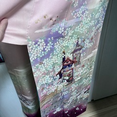 正絹　振袖、長襦袢、帯3点セットの画像