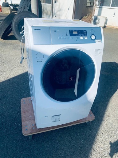 ①✅SHARPドラム式電気洗濯乾燥機✅ ✅ES-H10D-WR✅