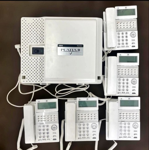 【ひかり電話対応】サクサ PLATIA II 主装置＆電話機5台セット【動作確認済】