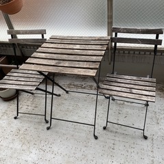 IKEA ベランダテーブル椅子セットの画像