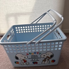 スヌーピー　カゴ　収納の画像