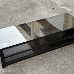 ガラスTV台　高さ35×幅120×奥40㎝　0220-01の画像