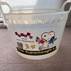 スヌーピー　カゴ　収納の画像