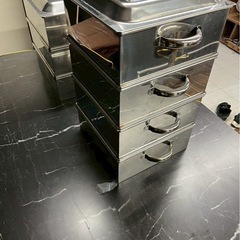 業務用 プロパンガス専用　ステンレス製 角型蒸し器 4段×3段の画像