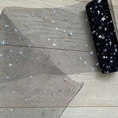 スパンコール付き　チュール生地の画像