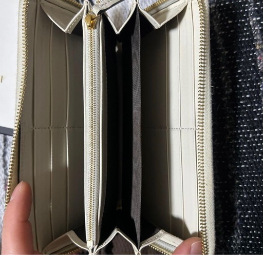 GUCCI グッチ ホースビット オフホワイト ゴールド金具 レザー 長財布
