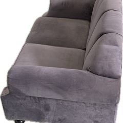 R53 萩原「ルコ2P」チャコールグレー2人掛けソファーの画像