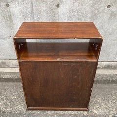 古民家風 和箪笥 木製キャビネット 蒔絵風 紅葉 アンティーク レトロ 飾り棚の画像