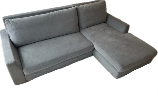 LAULU カウチソファ 3人掛け ACTUS グレーL字ソファ (しーたく) 清音の