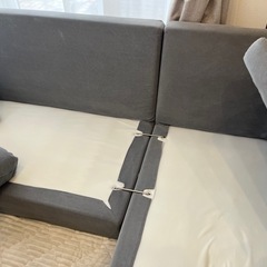 LAULU カウチソファ 3人掛け ACTUS グレー　L字ソファの画像