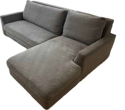 LAULU カウチソファ 3人掛け ACTUS グレーL字ソファ (しーたく) 清音の