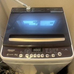 洗濯機8キロハイセンスの画像