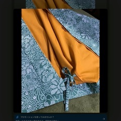 簡単着物 二分着物 美品 緑の画像