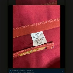 簡単着物 二分着物 美品 赤の画像