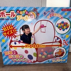 ボールプール ゴール付き ボール40個付き の画像