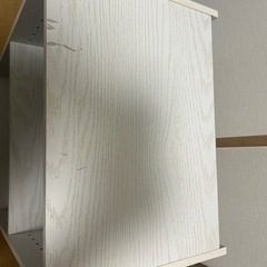 【高さ60cm×幅42cm×奥行30cm】連結できるニトリカラーボックス　２段（ホワイトウォッシュ）の画像