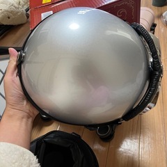 リード工業(LEAD) バイクヘルメット ハーフ CR-750 ビンテージ シルバー フリー 57~60cm未満の画像