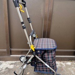 マキテック シルバーカー らくらくスリムW 紺チェック YX-300DB の画像