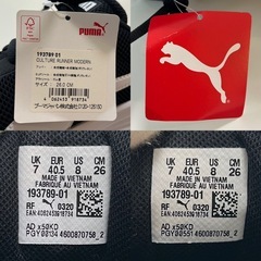 PUMA プーマCULTURE RUNNER MODERN メンズスニーカー カジュアルシューズ ウォーキングシューズ ジョギングシューズ くつ クツ 紐靴 紳士靴black ブラック　黒色系 ホワイト　白色系サイズ　26.0センチmen男性用の画像