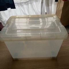 大型＋小型 収納ケース 2個セット フタ付きの画像