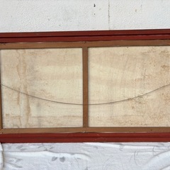 風景画　山と湖畔　油絵　高さ約750 mm×幅約1350 mmの画像