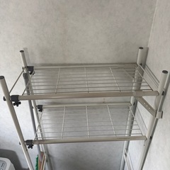 洗濯機収納　スチールラックの画像