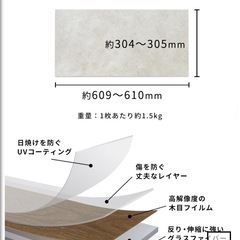 フロアタイル　8畳分　ブランマーブルの画像