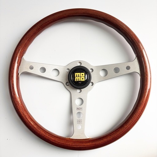 【美品】MOMO INDY インディ ステアリング ハンドル ホーン付