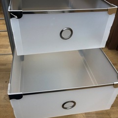 【ドリーム川西店御来店限定】☆ジモティー見たよ♪割引☆  バタフライテーブル WHT/GRY クリーニング済み 【2125560000054948】の画像